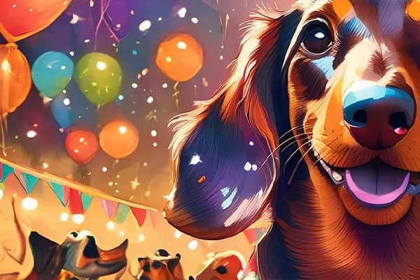 dog at festival
