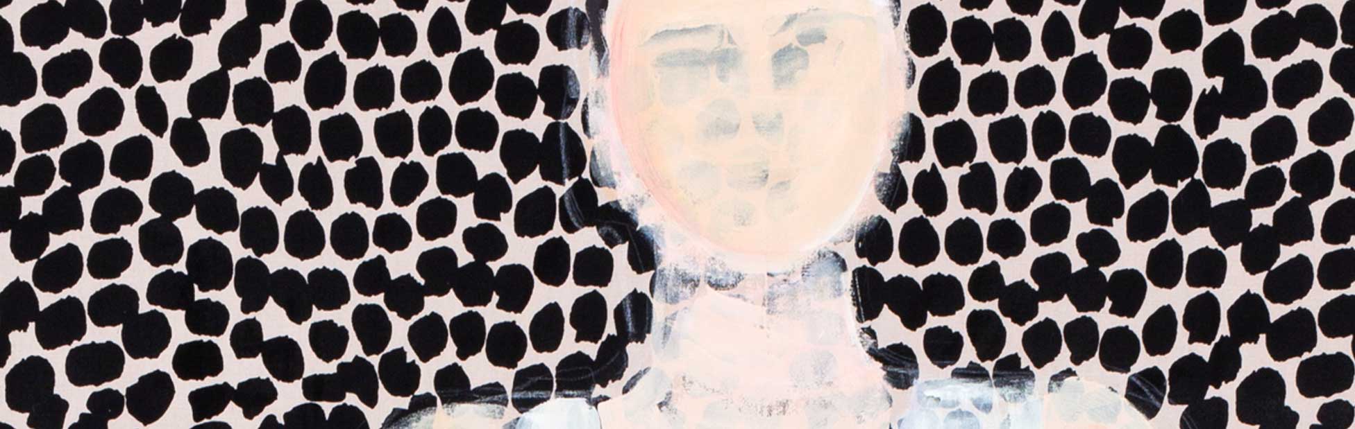 Painting resembling a girl with no face