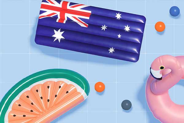 Australia Day 2023 Cartoon pool toys