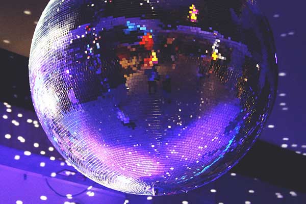 Disco Ball and coloured lights