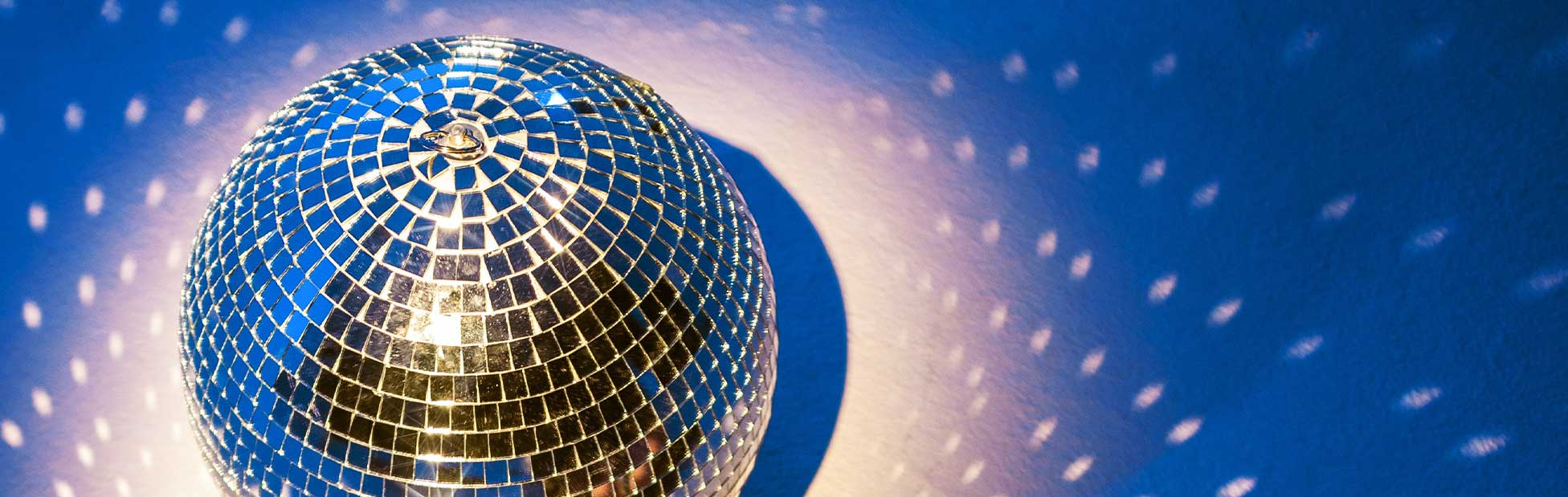 disco ball with coloured lights