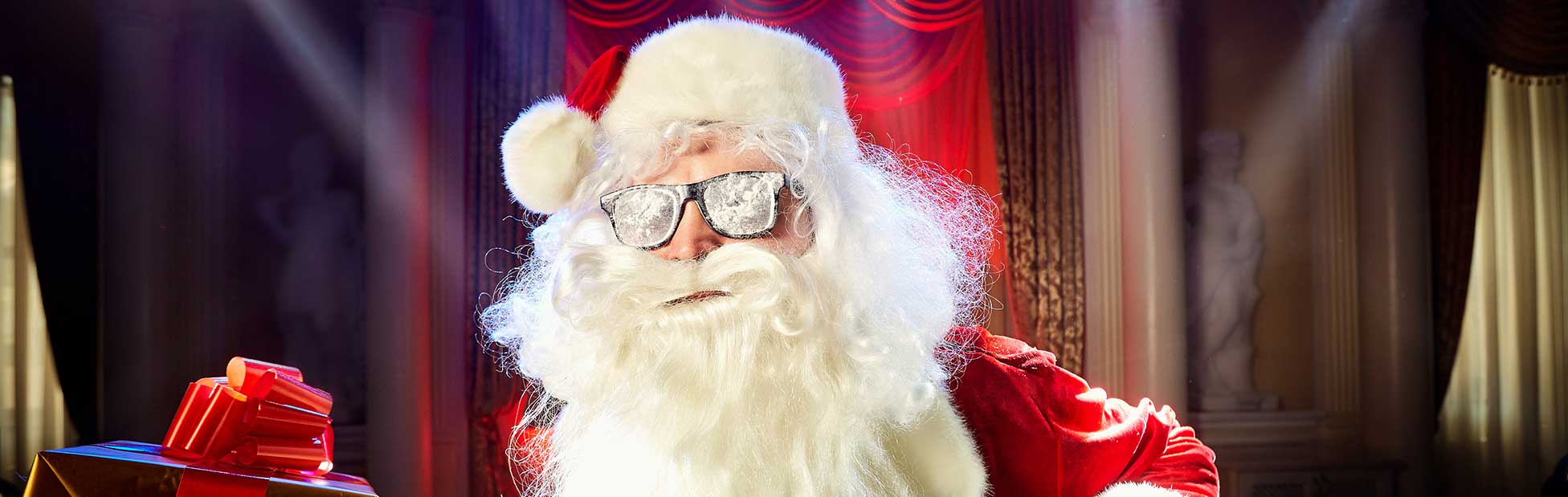Santa in sunglasses
