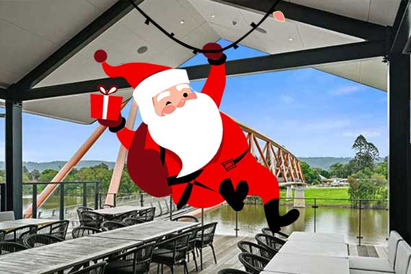Santa appearances at the Log Cabin santa
