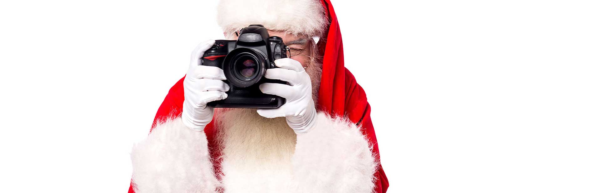 Santa taking photo with Camera