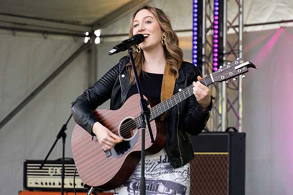 singer on stage