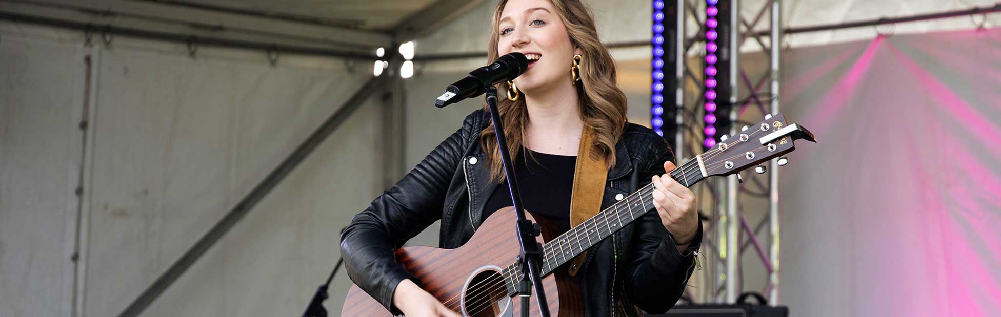 singer on stage