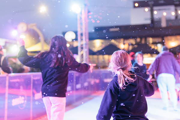girls ice skating