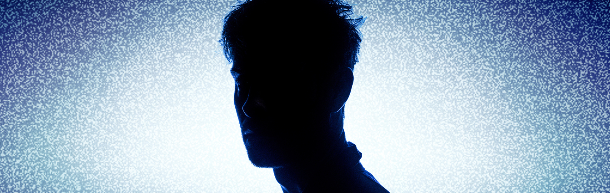 silhouette of mans head