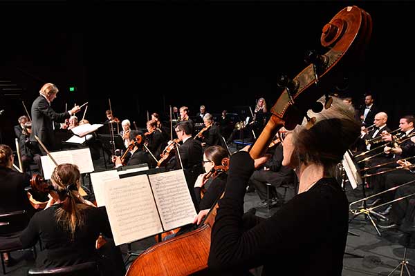 Orchestra on stage