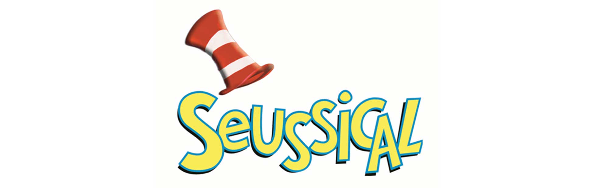 Top hat and cartoon letters of SEUSSICAL