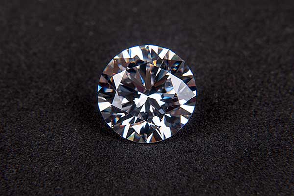large round diamond on display