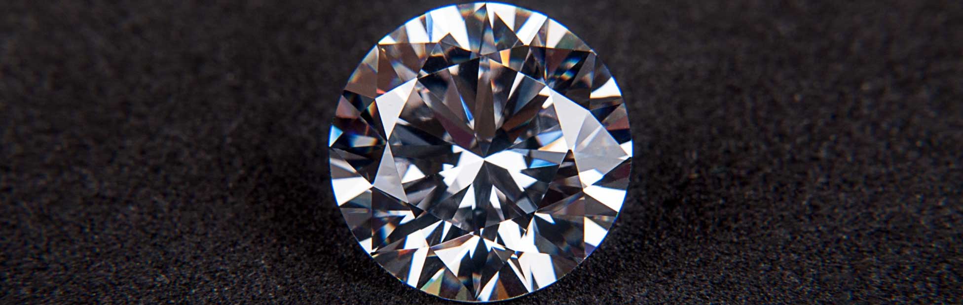 large round diamond on display