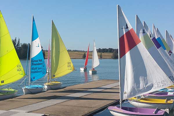 Image of sail boats on the lake