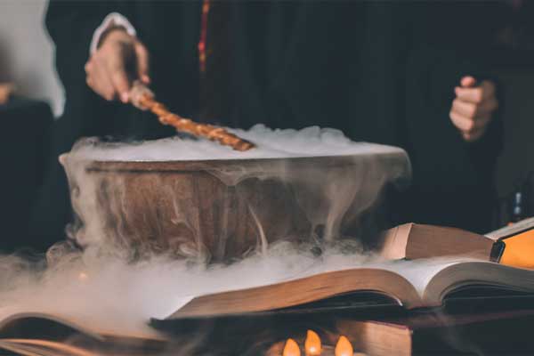 The Sorcerer’s Spell Bubbling cauldron