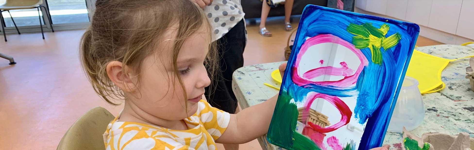 girl with painting