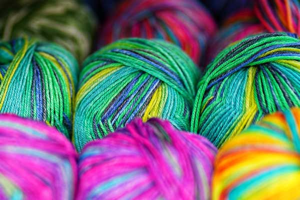 coloured wool balls