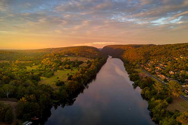 Nepean River drone shot