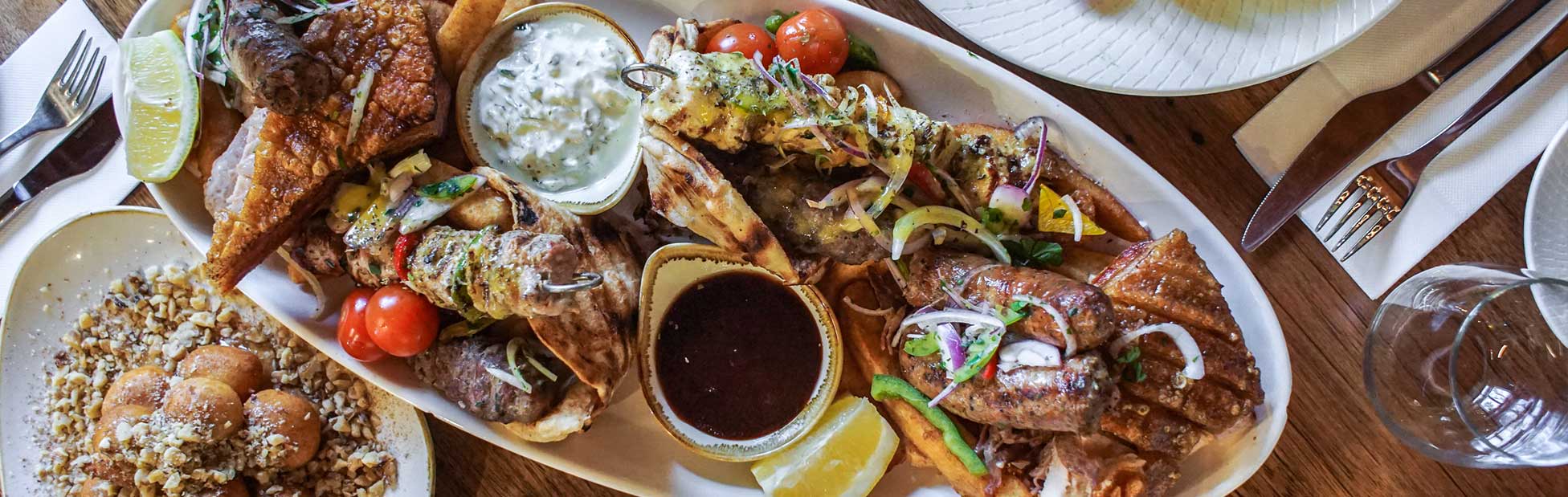 Platter of food