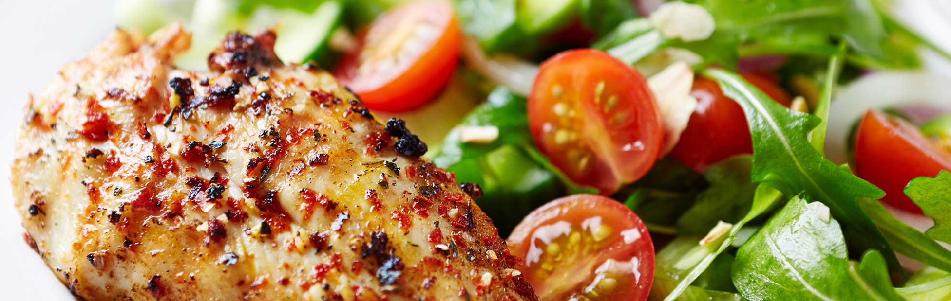 Crisp portuguese chicken and a green salad