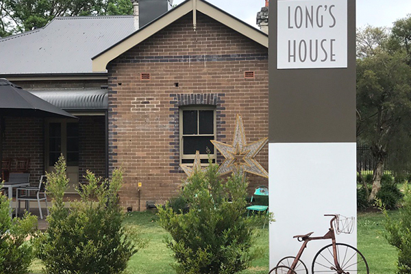 Longs house historic brick building frontage