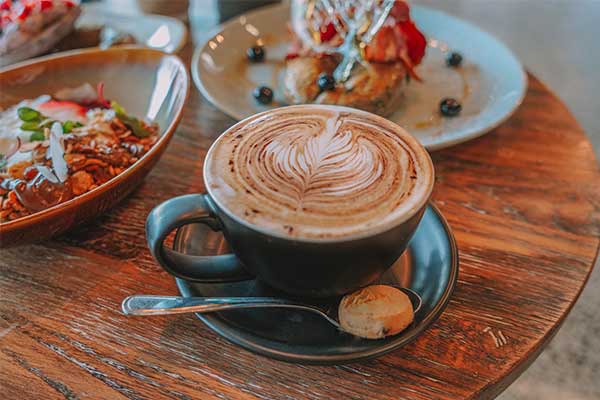 Coffee with spectacular barista art