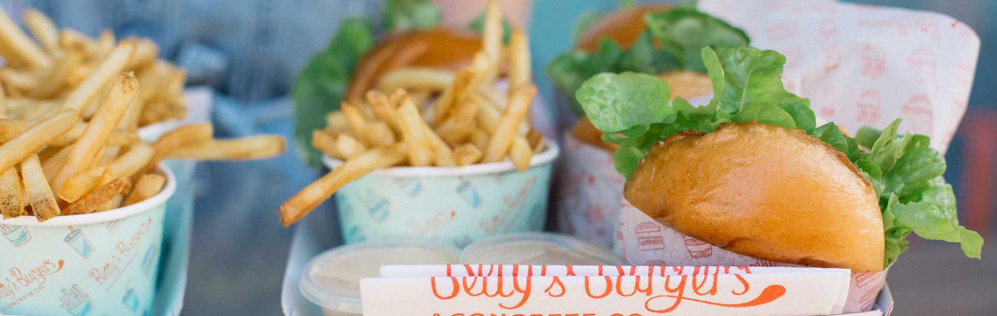 Burgers and chips