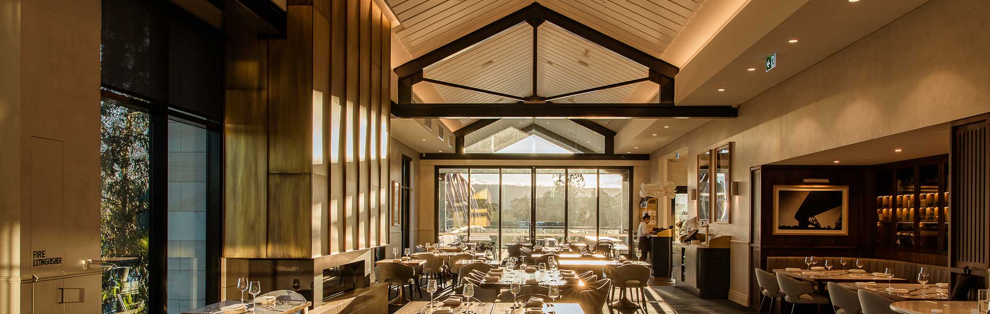 restaurant on sunny day