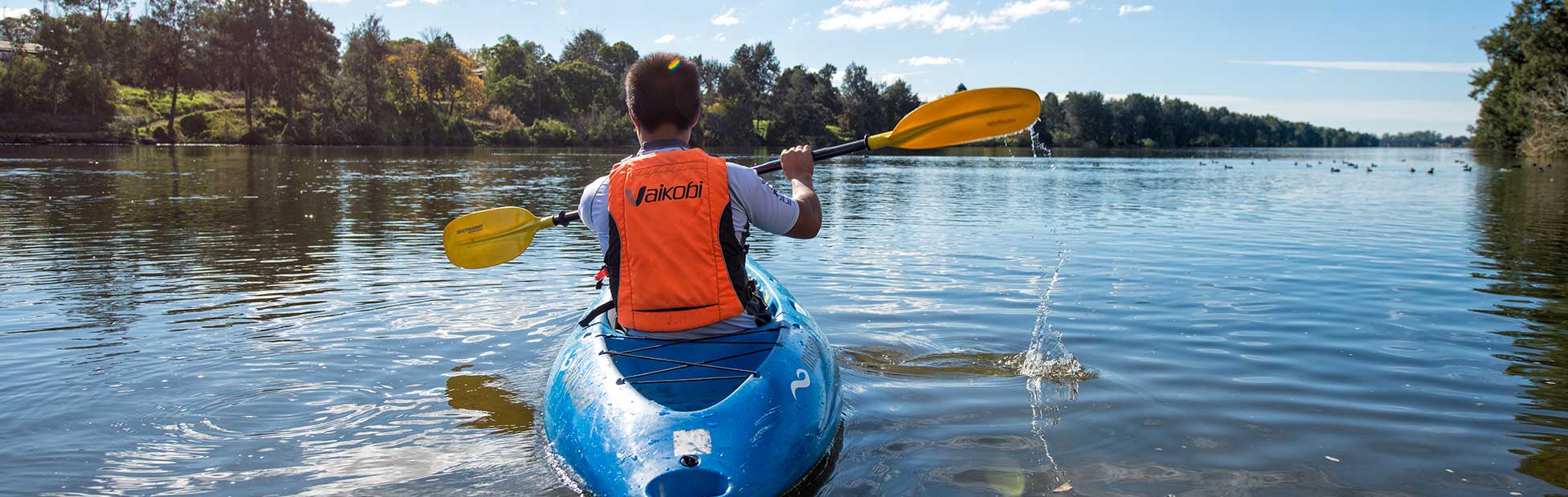 Man in kayak on Nepean River