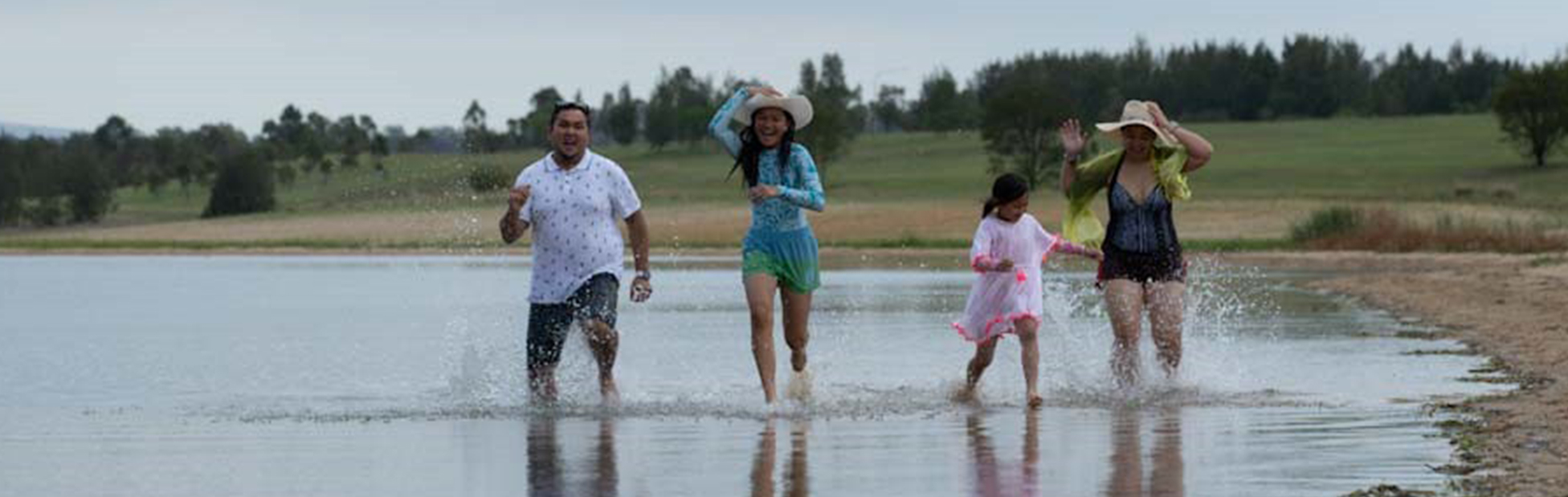 Girls swimming at Penrith Beach